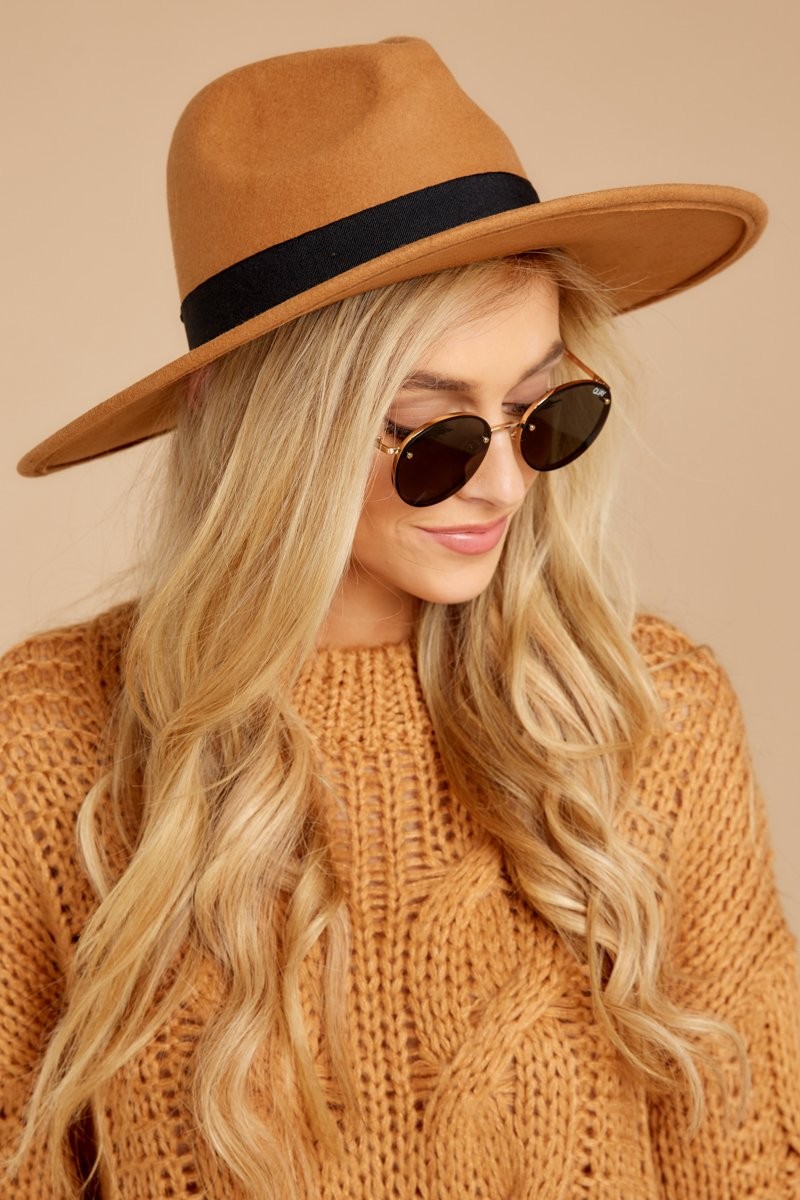 Take Me Walking Tan Hat | Red Dress 