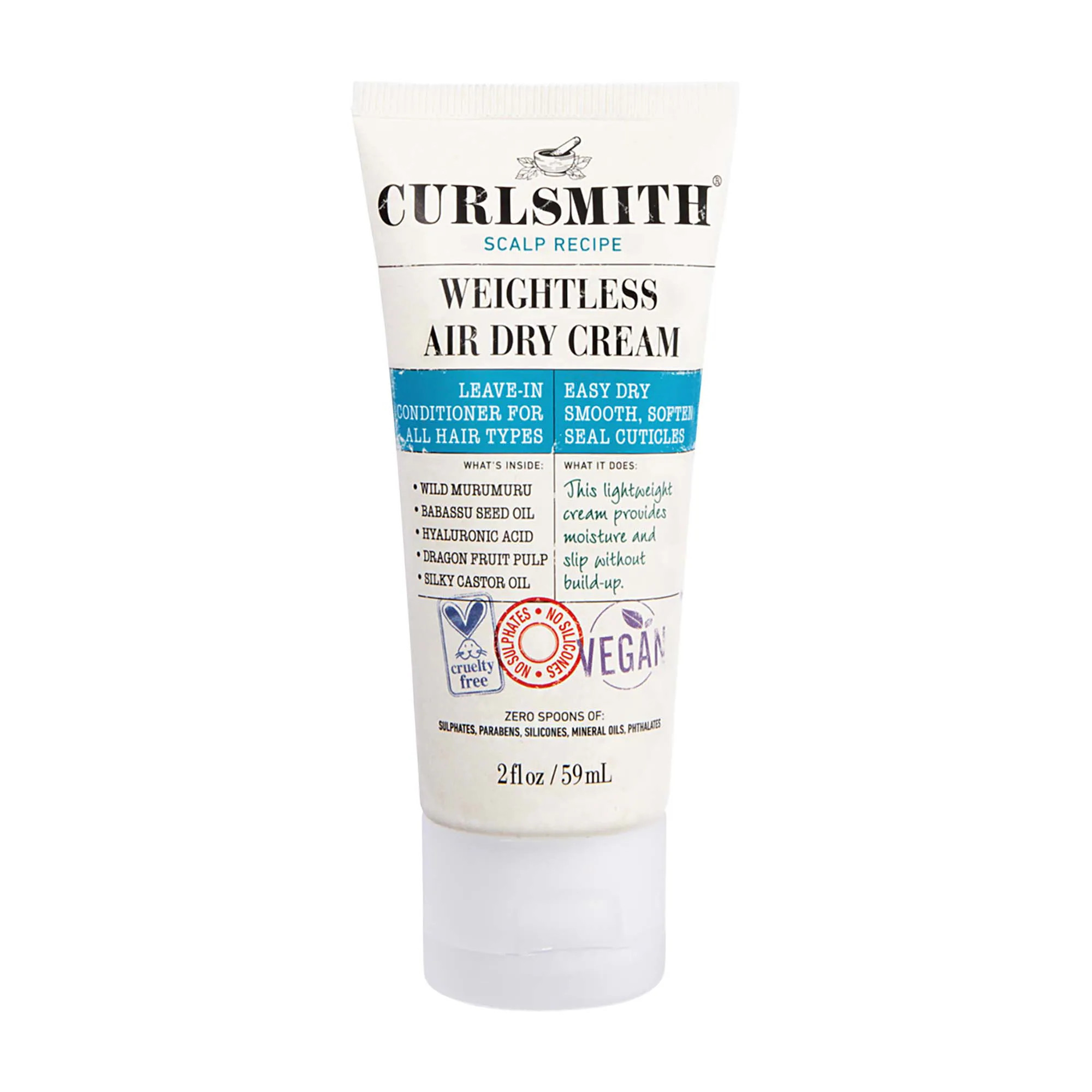 Curlsmith Mini Weightless Air Dry Curly Hair Cream 2 oz / 59 mL | Sephora (US)
