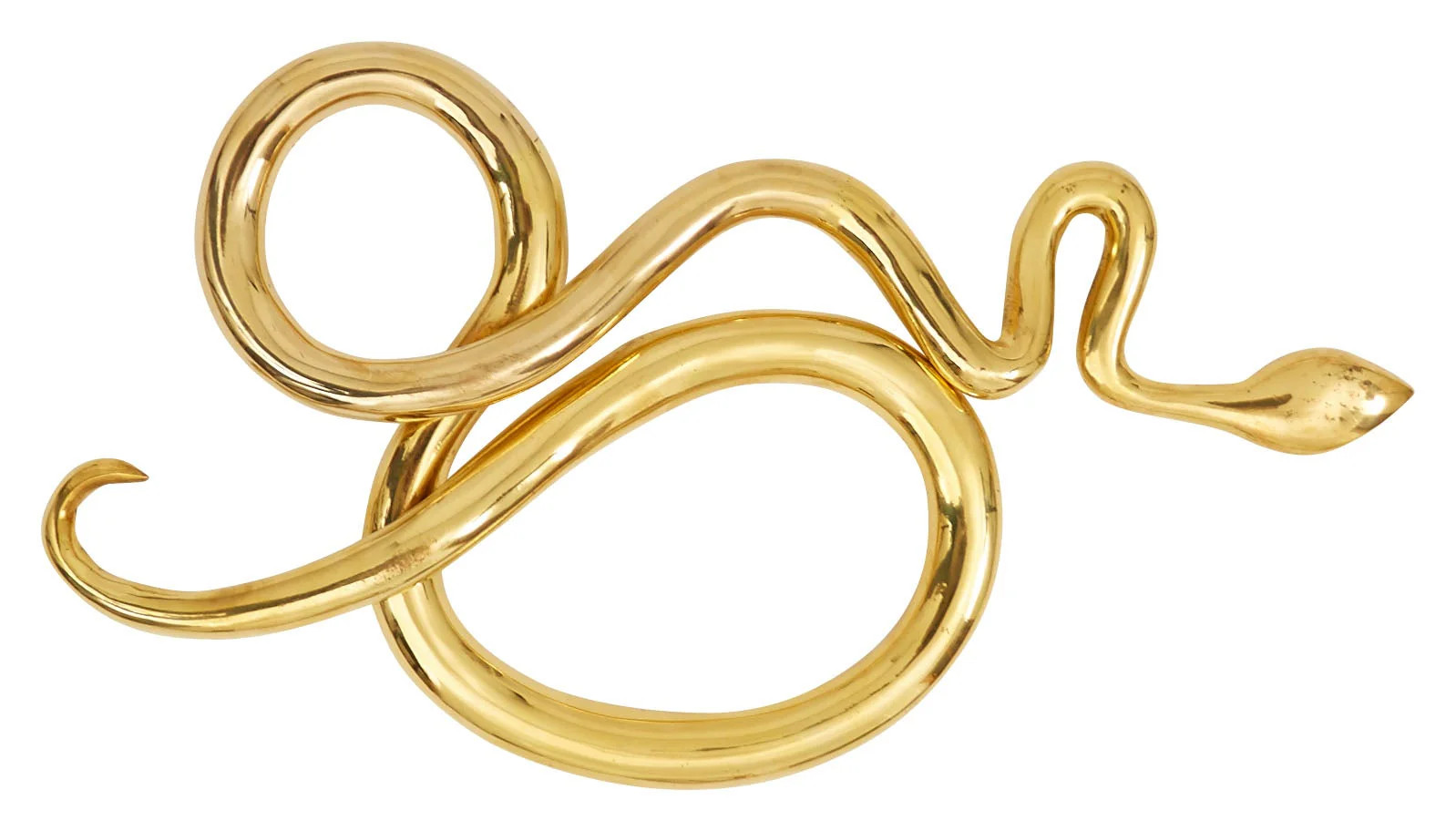 Antiqued Brass Snake Sculpture | Jayson Home
