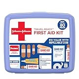 Amazon.com: Band-Aid Travel Ready Portable Emergency First Aid Kit for Minor Wound Care with Asso... | Amazon (US)