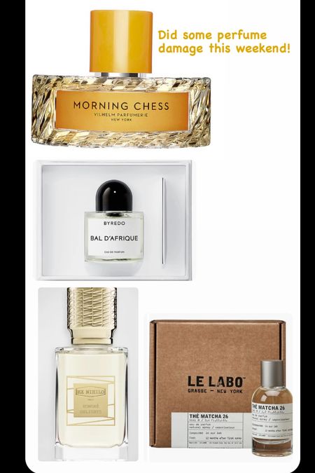 Luxury perfume haul 
New perfumes for springtime
Clean spring fragrances. 
Le labo, ex nihilo, byredo, vilhlem 

#LTKwedding #LTKbeauty #LTKover40