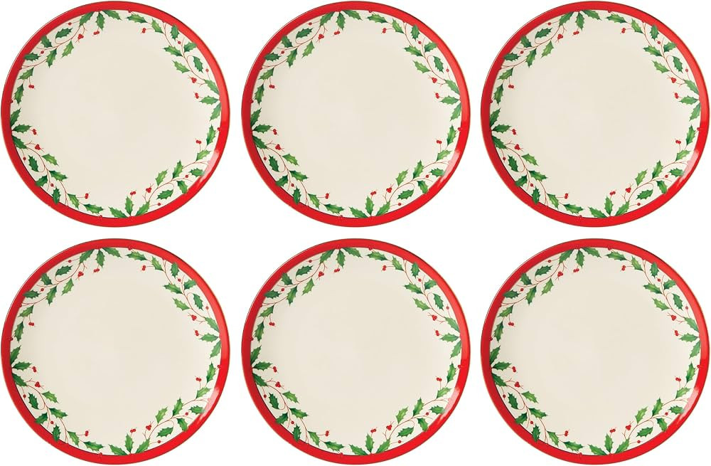 Lenox 893491 Holiday 6-Piece Accent Plate Set | Amazon (US)