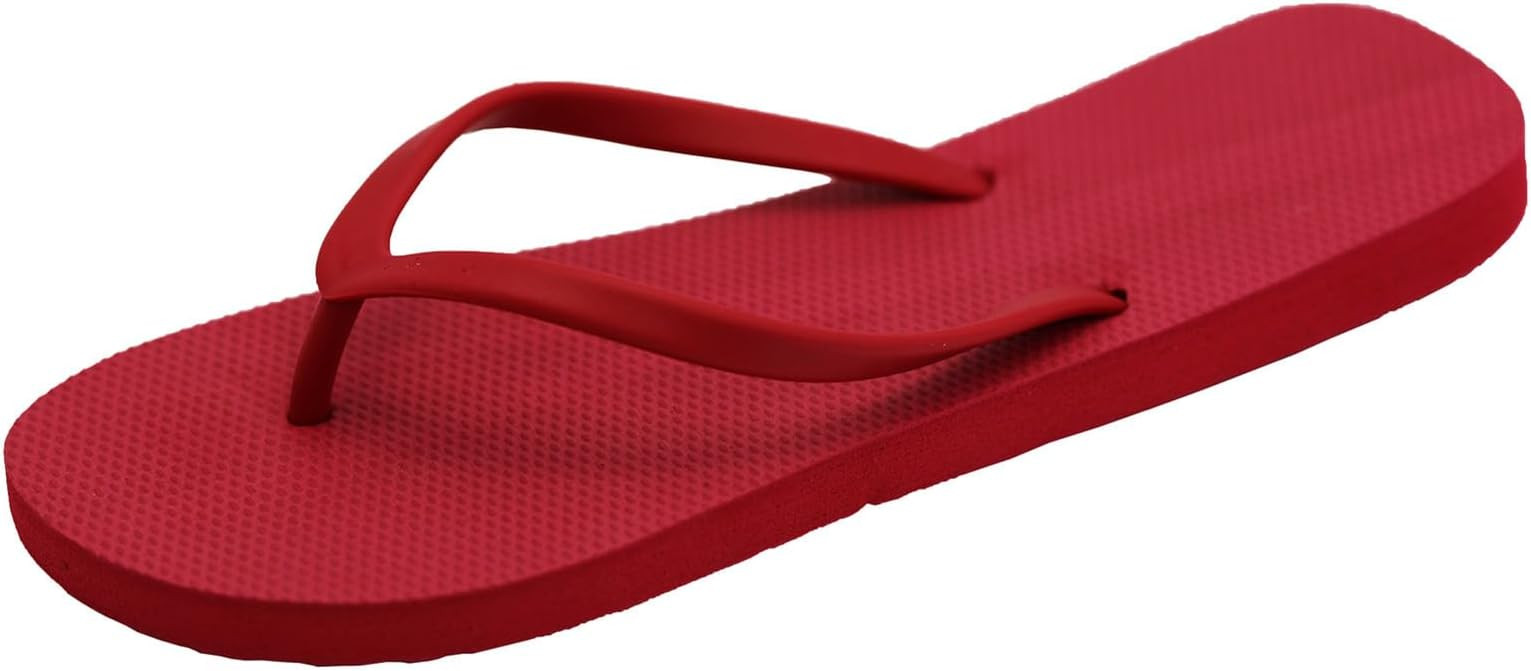 Slim Flip Flops for Women, Ladies Slippers Flat Sandals, Lightweight Basic Thongs Rubber Slides S... | Amazon (UK)