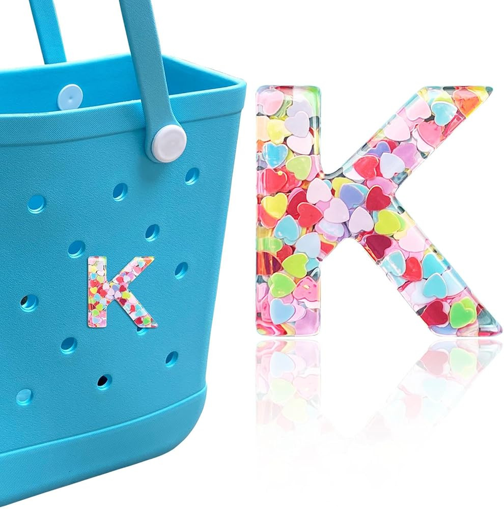 Letter Charms for Bogg and Simply Southern Bags - Alphabet Sequin Lettering Accessories, Insert D... | Amazon (US)