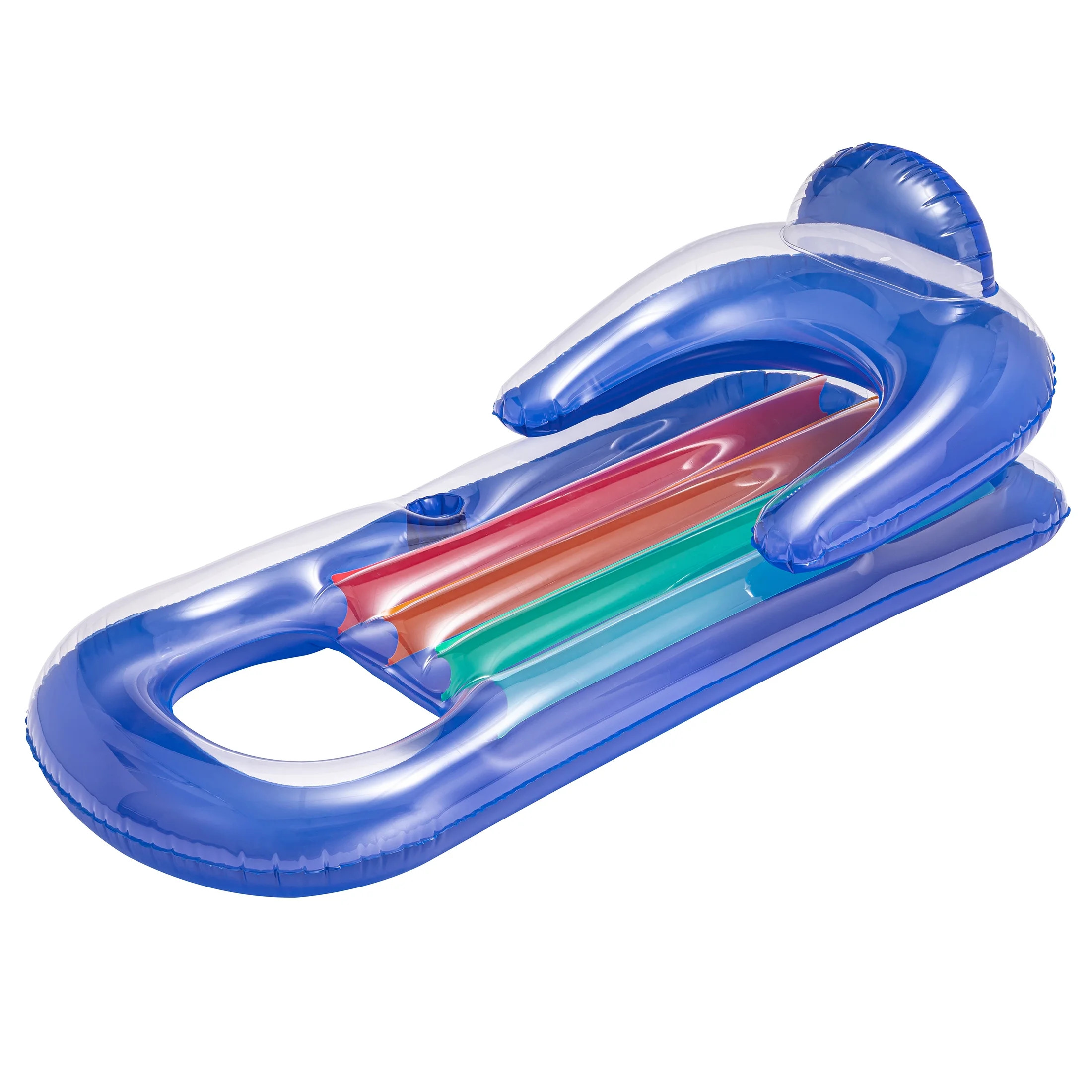 Bluescape Deluxe Lounge, Inflatable Pool Float, Blue, Age 14 & up, Unisex - Walmart.com | Walmart (US)