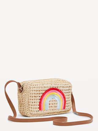 Straw Crossbody Bag for Girls | Old Navy (US)