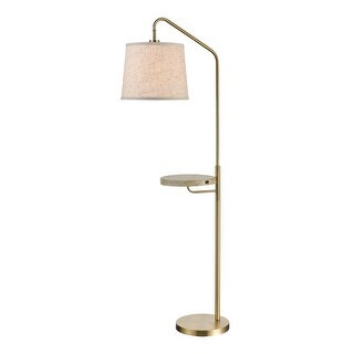 Regina Floor Lamp with USB Charger - Antique Brass | Bed Bath & Beyond