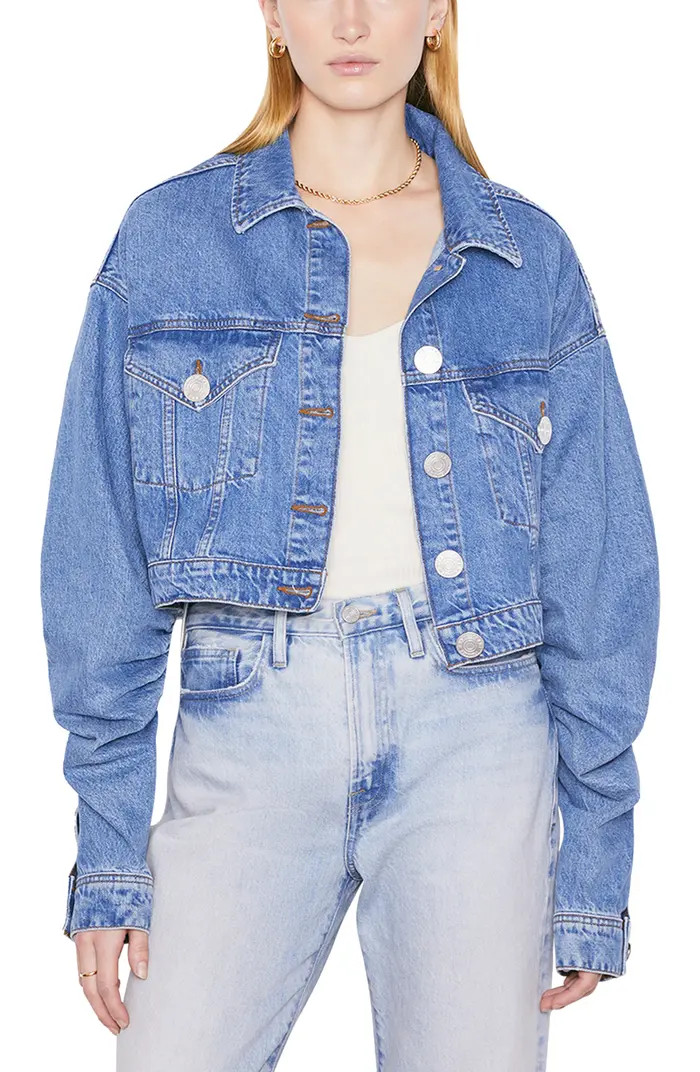 FRAME Crop Denim Trucker Jacket | Nordstrom | Nordstrom