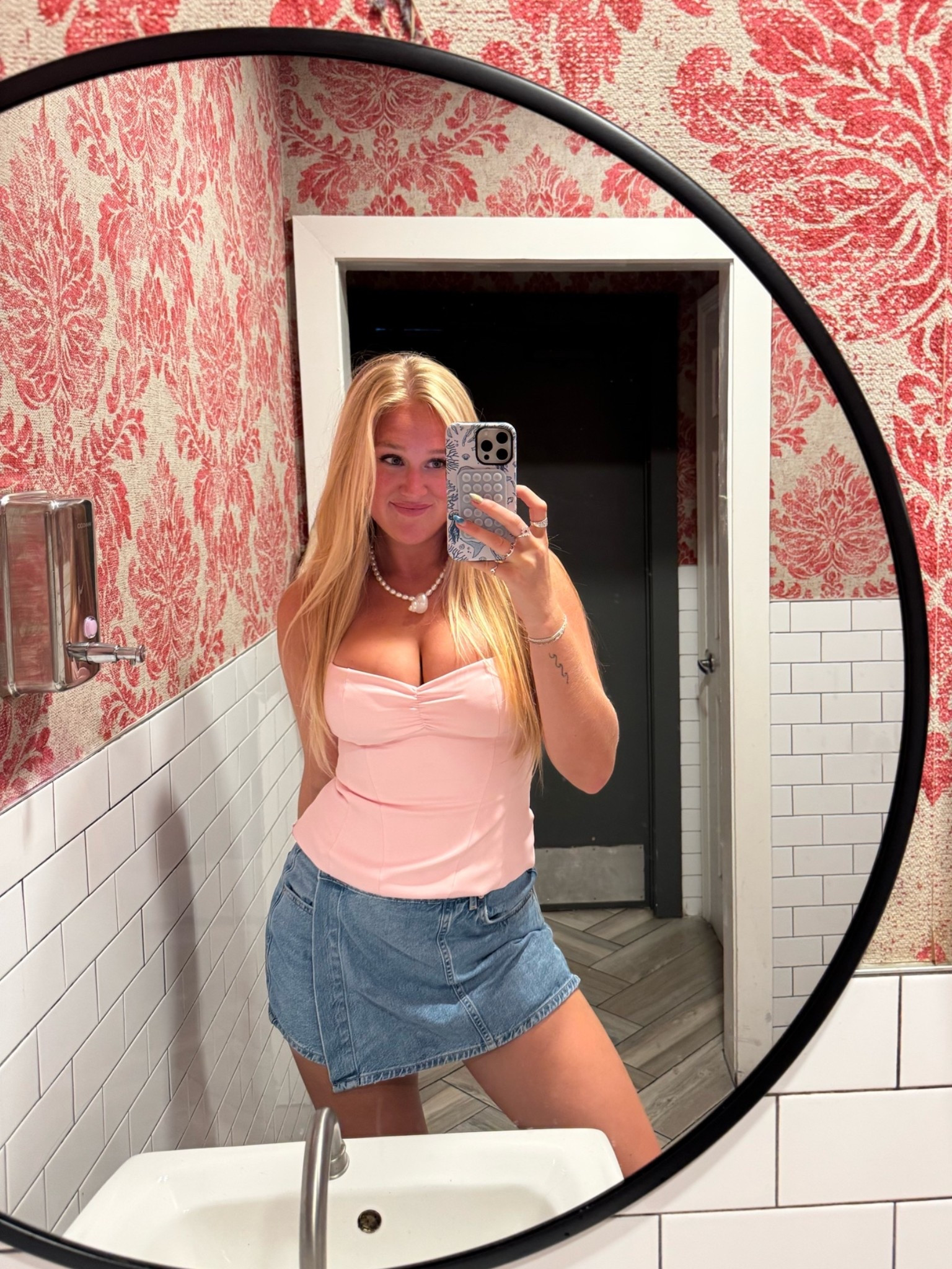 going out/dinner fit 💝 love this pink halter top from zara & my fav denim skirt ever!!

#LTKdayinmylife #LTKSaleAlert #LTKootd