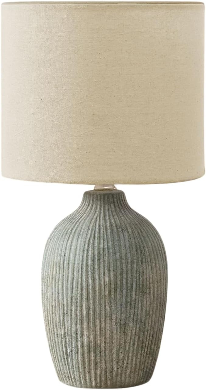 Monarch Specialties I 9784 Lighting, Table Lamp, 18" H, Green Ceramic, Beige Shade, Contemporary,... | Amazon (US)