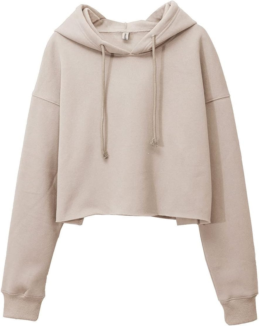 Amazhiyu Women's Cropped Hoodies Fleece Sweatshirt | Amazon (US)