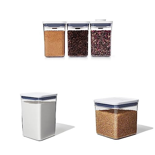 OXO Good Grips 3-PC Small Square & Big Square POP Containers - Airtight Food Storage - 2.8 & 4.4 Qt | Amazon (US)