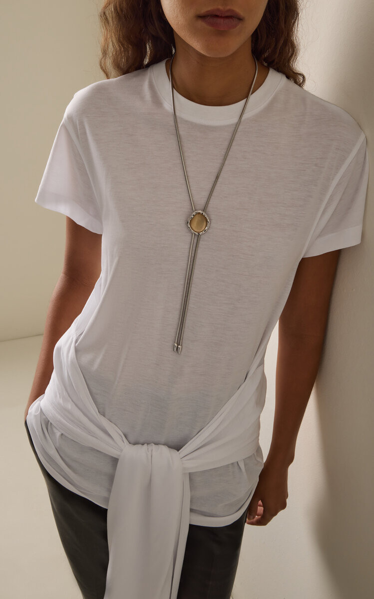 The Lola Rhodium-Plated Brass Diamond and Citrine Necklace | Moda Operandi (Global)