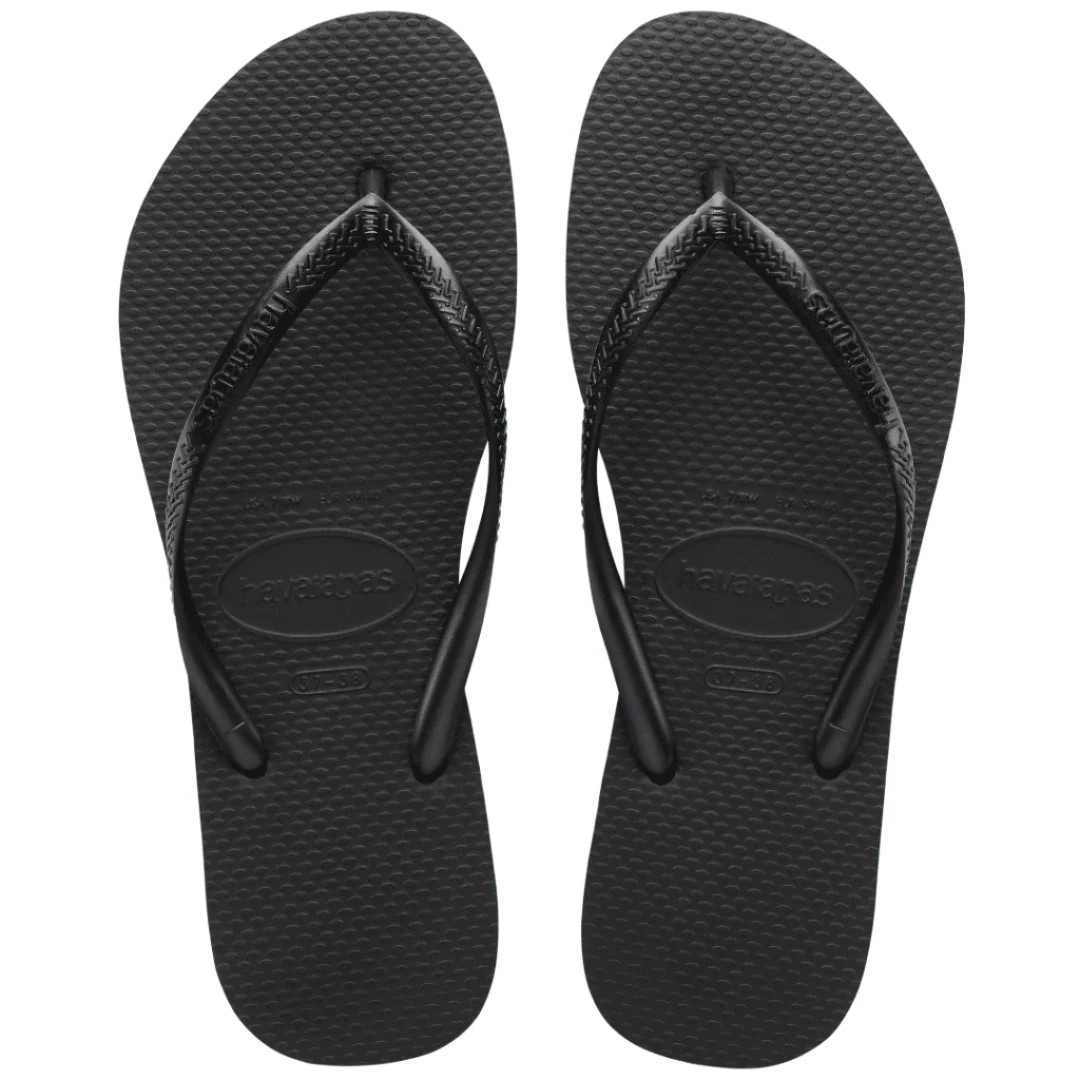 Women's Slim Flip Flops Black | Havaianas | Havaianas