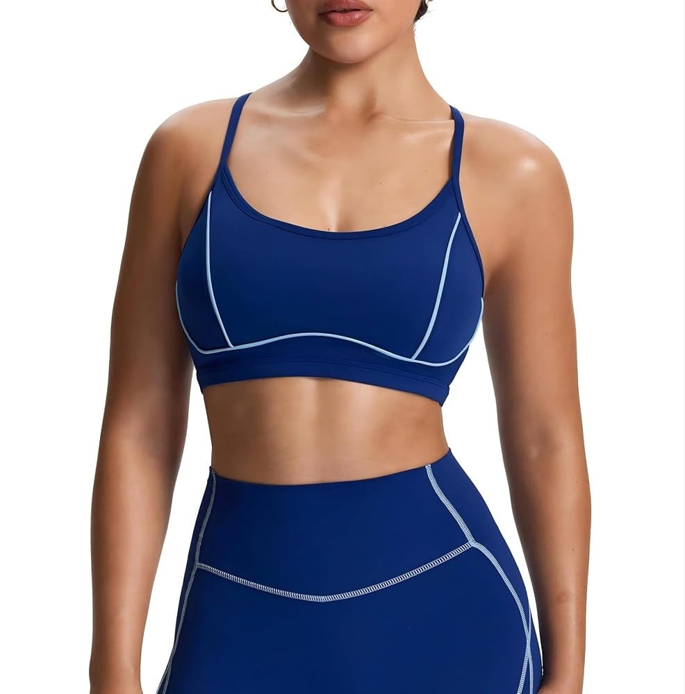 Aoxjox Women's Workout Sports Bras Fitness Training Gym Lexi Lined Bra Yoga Crop Tank | Amazon (US)