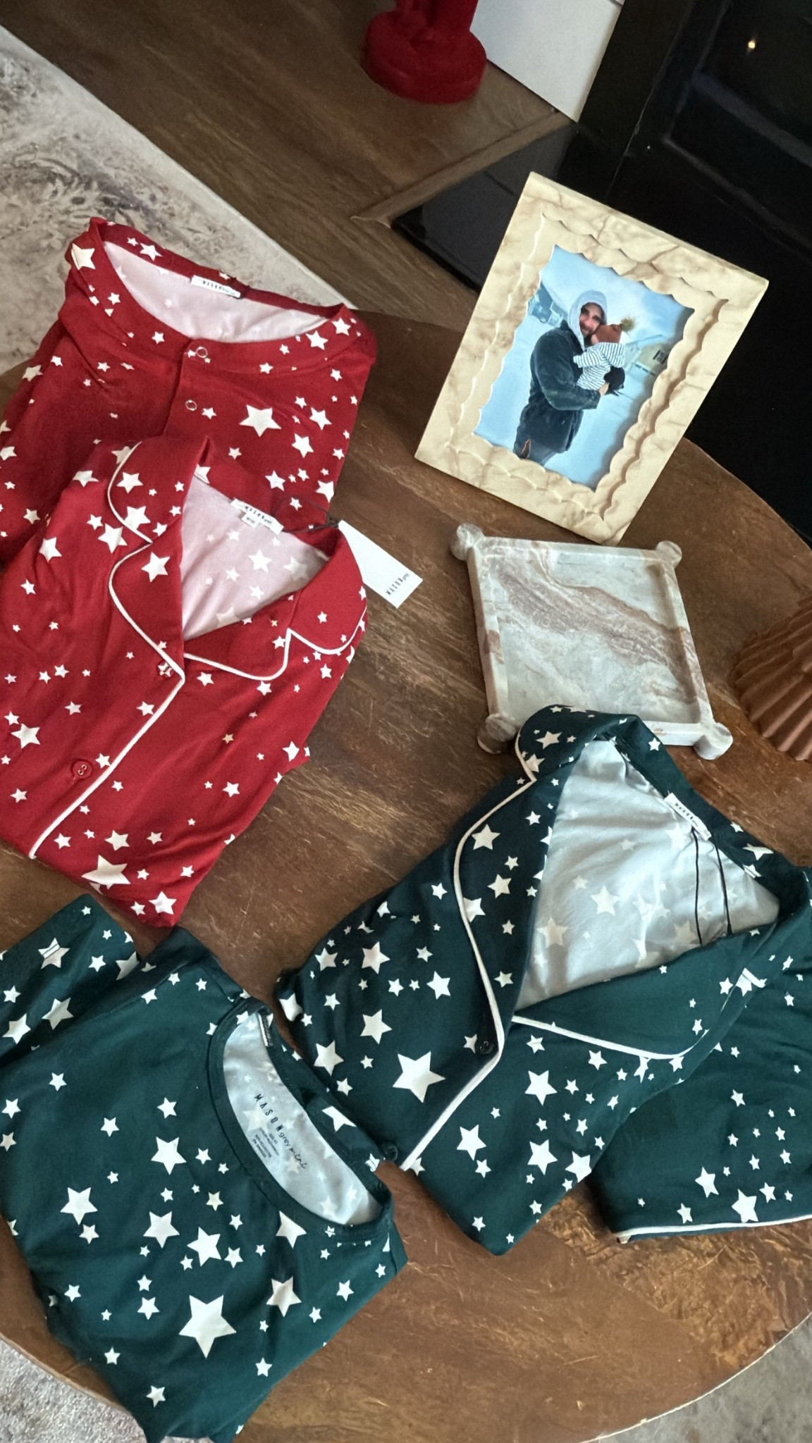 Matching Christmas pajamas 
Family Christmas pajamas 
I got a size small, Walker a 4T, Easton a 8-10
They run small for kids so I would size up 


#LTKHoliday #LTKKids #LTKSeasonal