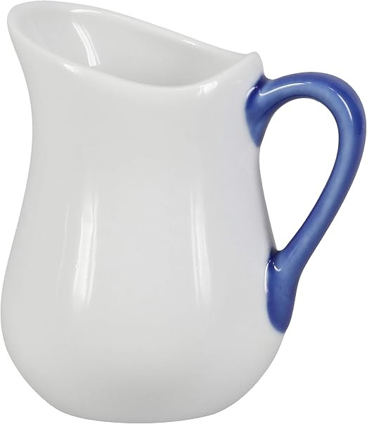 BIA Cordon Bleu 8-Ounce Porcelain Pitcher, Set of 2, White/Blue | Amazon (US)