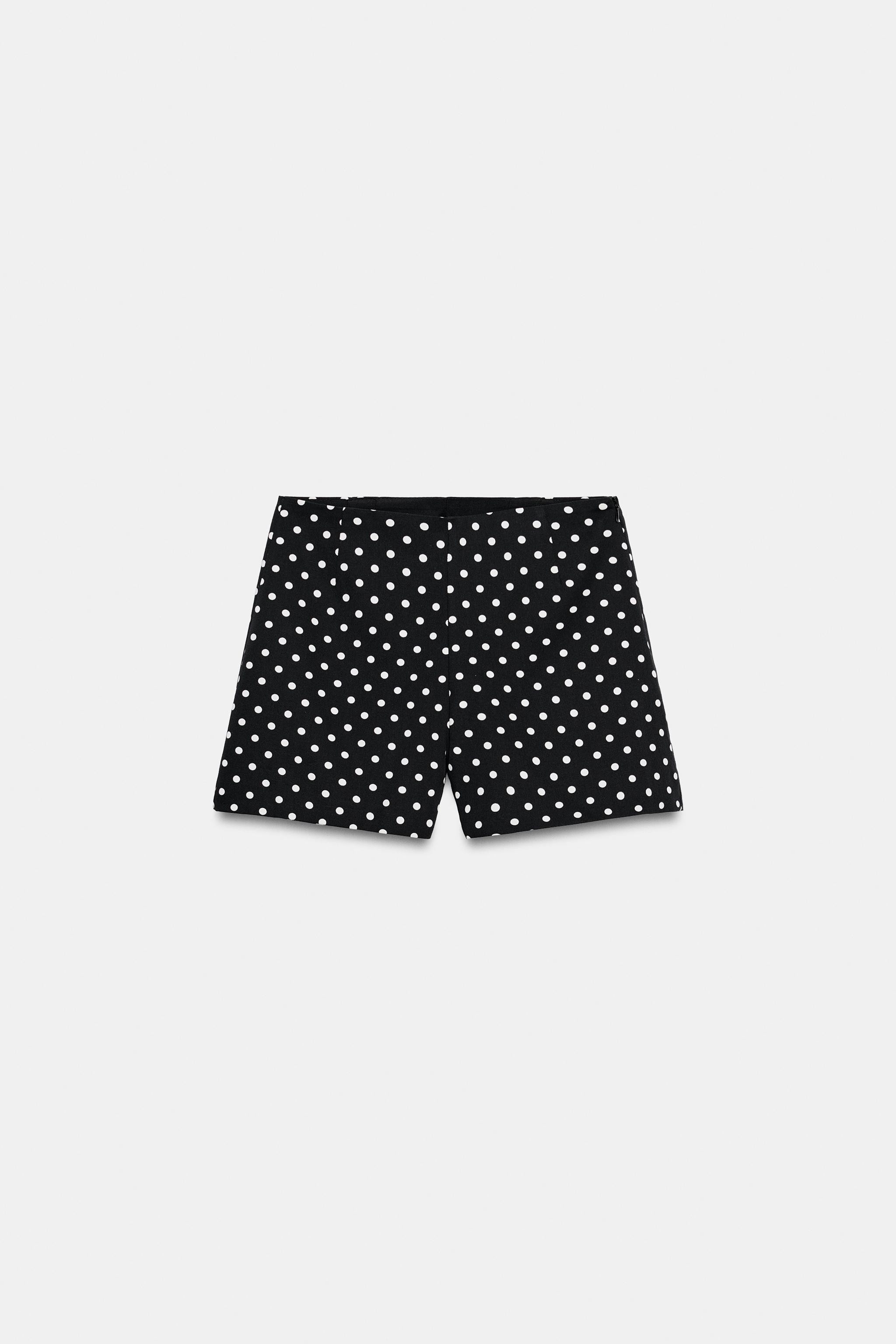 HIGH-WAISTED POLKA DOT SHORTS | Zara US