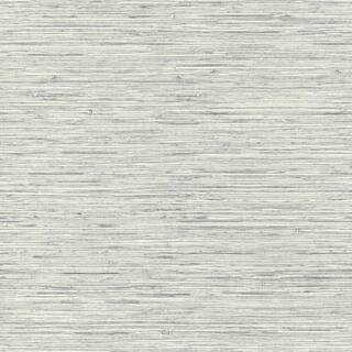 RoomMates Grasscloth Light Grey Vinyl Peel and Stick Wallpaper Roll (Covers 28.18 sq. ft.) RMK110... | The Home Depot