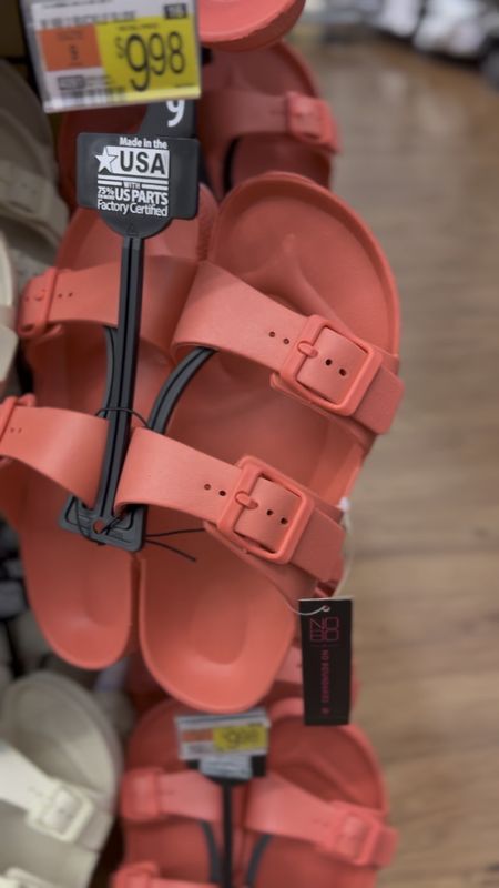 New sandals at Walmart, Birkenstock look for less. Love the colors! Go down at least a half size. #poolsandal #poolslides #beachsandal

#LTKstyletip #LTKfindsunder50