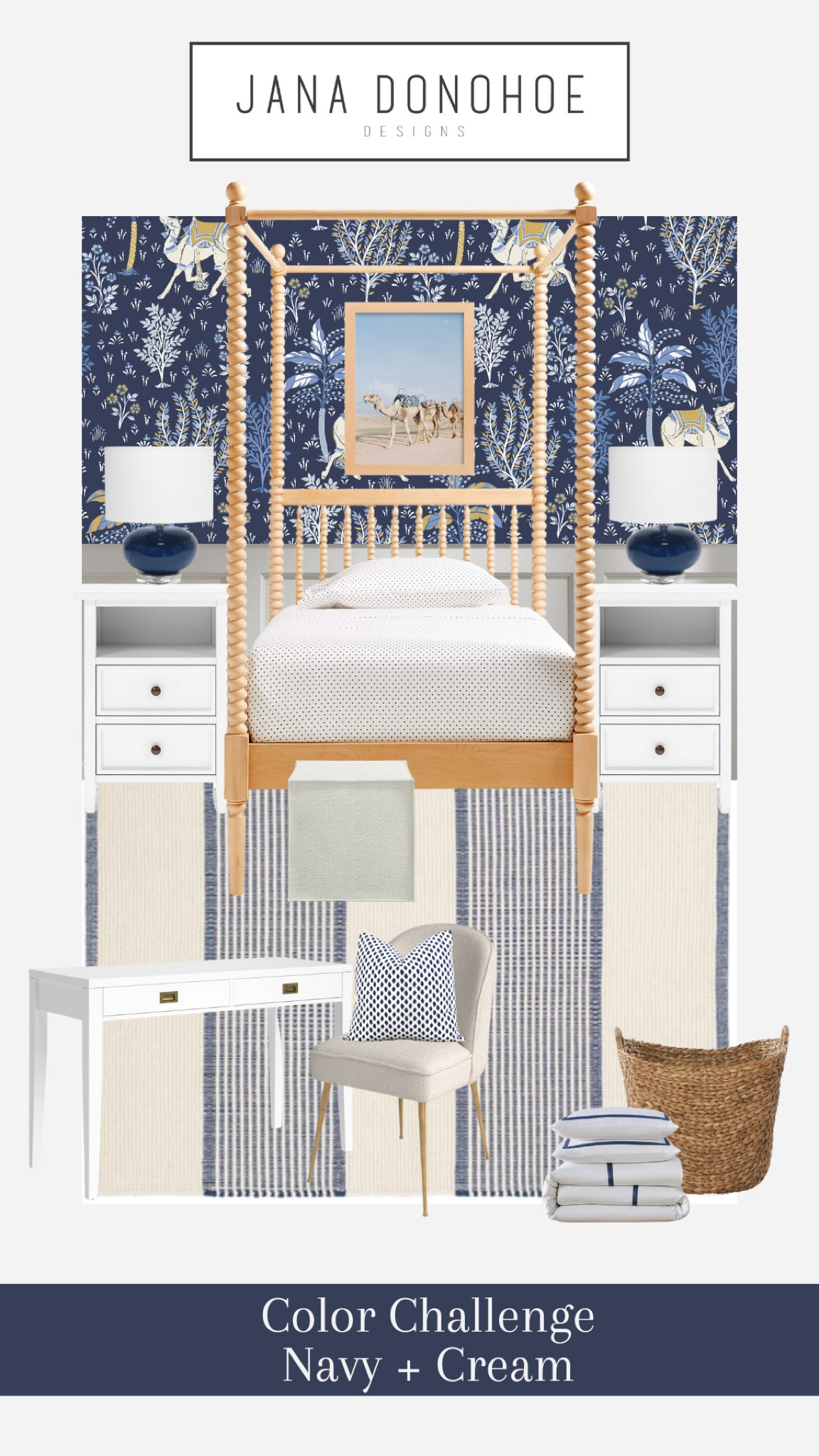 Color challenge navy blue and cream home decor. Kids room inspiration 

#LTKfamily #LTKhome #LTKkids