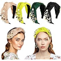 4 Wide Pearl Headbands  | Amazon (US)