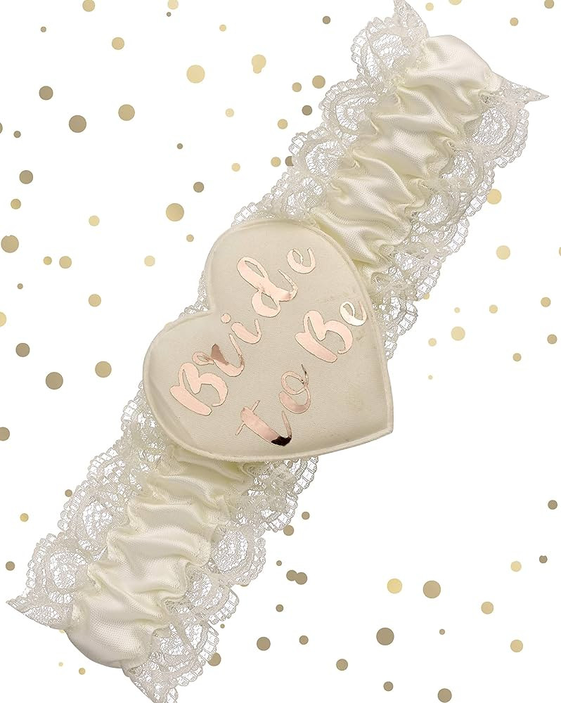 Alandra Party RG Cream & Rose Gold Heart Shaped Bride to Be Garter, 18 x 7 x 4 Centimeters | Amazon (UK)