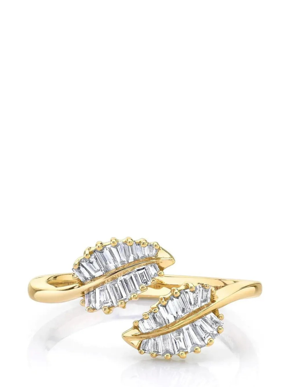 Anita Ko 18kt Yellow Gold Palm Leaf Diamond Ring | FARFETCH UK | Farfetch Global