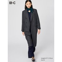 Uniqlo - Double Breasted Long Coat - Grey - XXS | UNIQLO (UK)