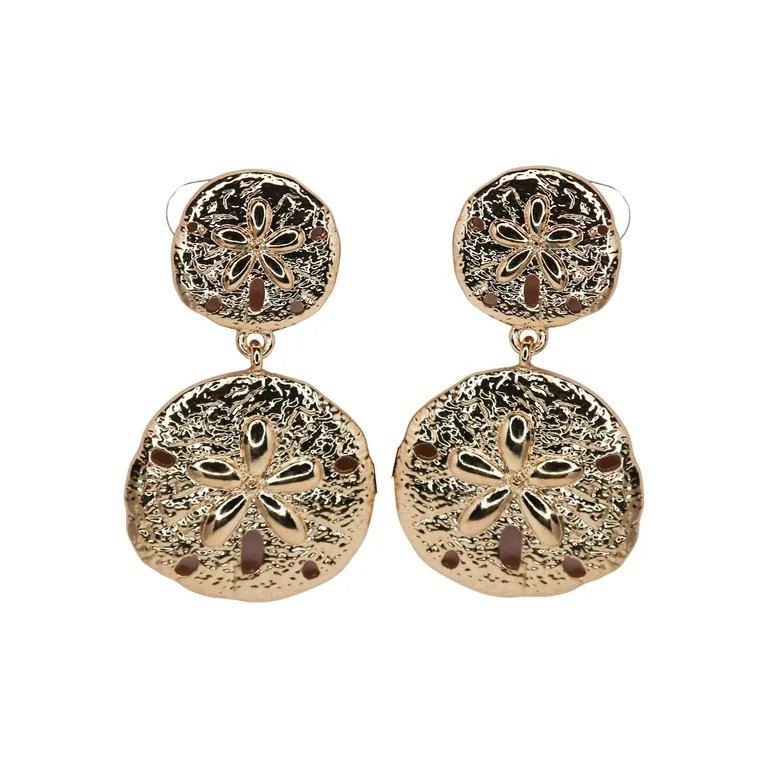 Time and Tru Goldtone Sand Dollar Earrings, 1 Pair | Walmart (US)