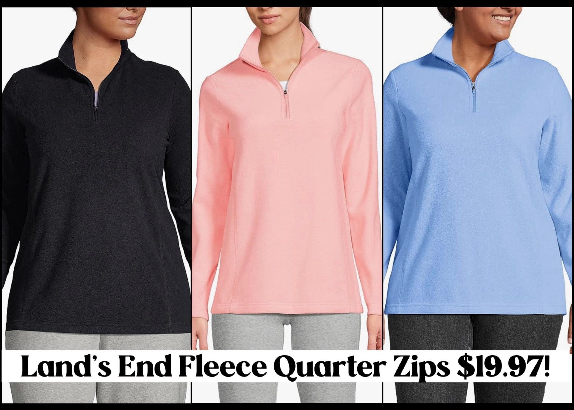 Good Morning! Amazon has Land’s End Fleece Quarter Zips for only $19.99 today - normally around $40! Tons of great colors available in this fleece that is made for year round wear and is super comfy. 

#LTKSaleAlert #LTKFindsUnder50 #LTKmomlife