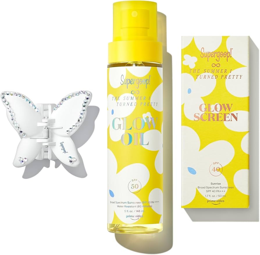 Supergoop! x The Summer I Turned Pretty Summer Glow-Up SPF Set - Includes Glowscreen SPF 40, Glow... | Amazon (US)