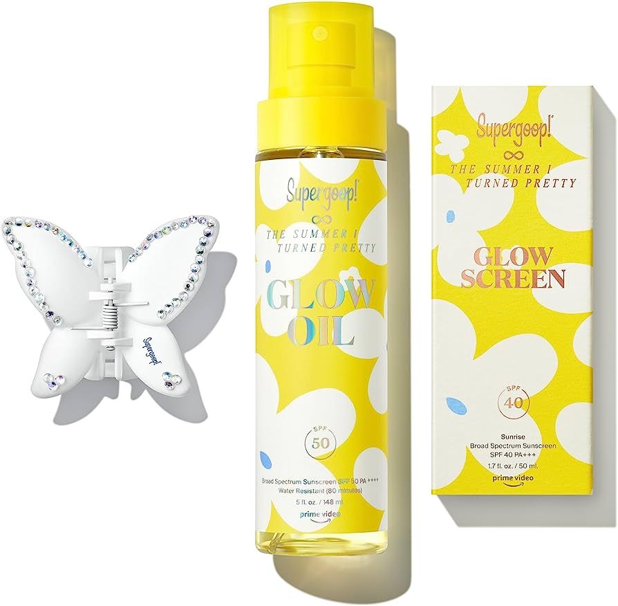 Supergoop! x The Summer I Turned Pretty Summer Glow-Up SPF Set - Includes Glowscreen SPF 40, Glow... | Amazon (US)