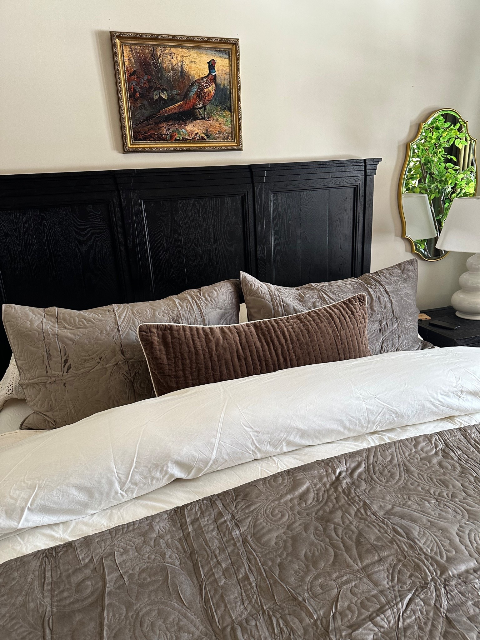 Ready to give your needing a refresh but not ready for Spring bedding yet? Use ivory or cream, and tan. This is the perfect way to lighten up without using white bedding.

#LTKHome