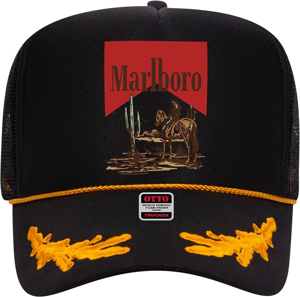 The Wild West Marl Boro Trucker Hat - Premium Snapback for Men and Women - Cowboy Racing Vintage ... | Amazon (US)