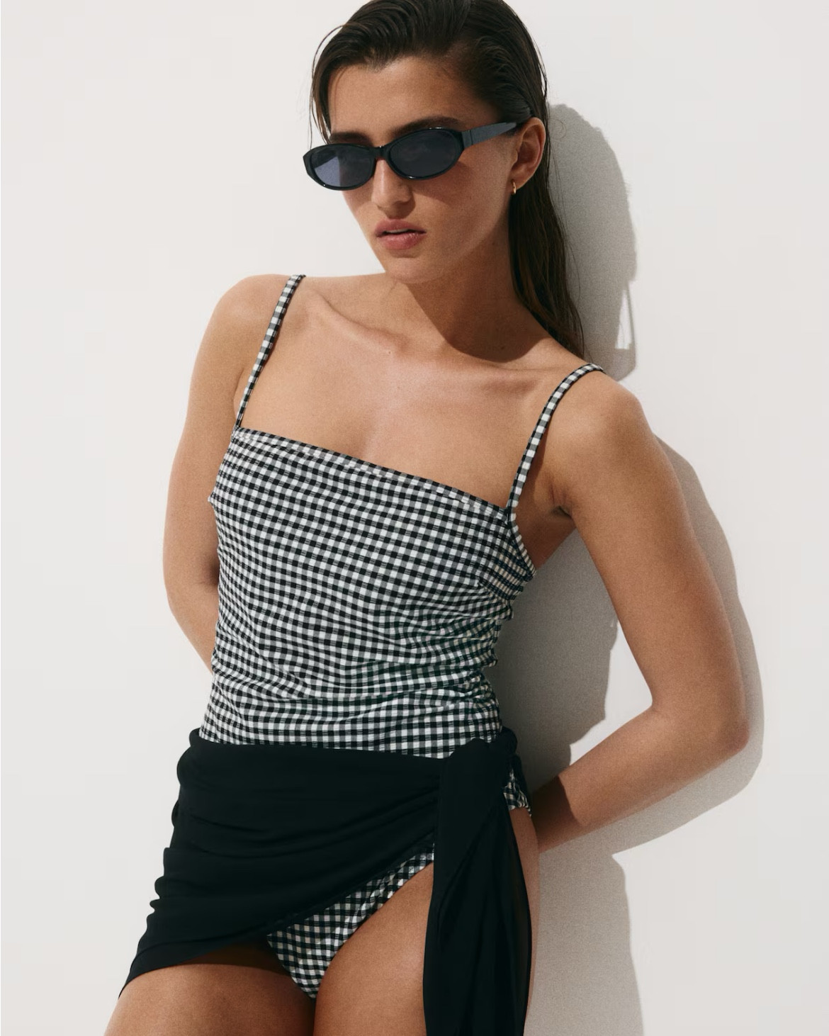 Black and white gingham dress me piece swimsuit 

#LTKSeasonal