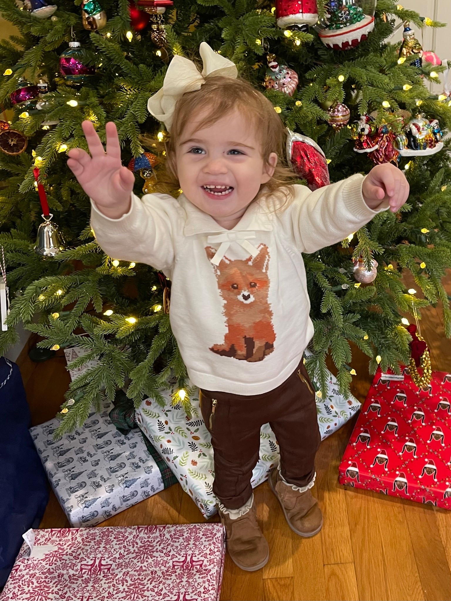 Coziest Little Fox Christmas Outfit 🦊🎄

Caroline’s Christmas morning style could not be sweeter — this Janie & Jack fox-collared sweater paired with the soft brown zip-pocket pants is the cutest mix of classic + playful. I added her cozy bow-trim booties and a big neutral hair bow for that picture-perfect holiday moment under the tree ✨ Such a darling toddler outfit idea for photos, Christmas parties, or gifting this season. Everything is comfy, warm, and easy for little ones to move + play in while still looking dressed up for the holidays.

holiday toddler outfit • toddler Christmas photo ideas • Janie & Jack kids outfits • cozy winter toddler style • toddler girl Christmas sweater • toddler leggings outfit • holiday gift ideas for kids • Christmas morning outfits • neutral toddler bow • Walmart toddler boots • Amazon hair bows

#LTKKids #LTKSaleAlert #LTKBaby