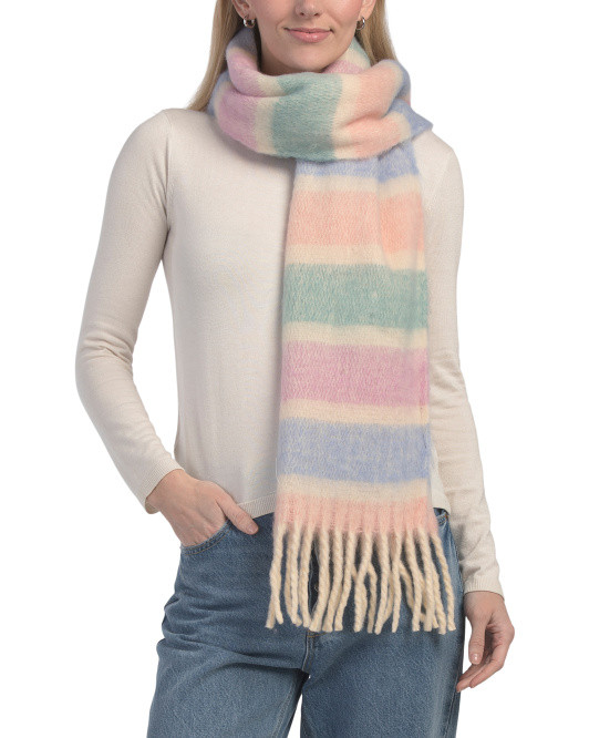 Color Block Small Striped Scarf | TJ Maxx