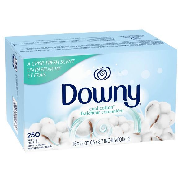 Downy Cool Cotton Fabric Softener Dryer Sheets - 250ct | Target