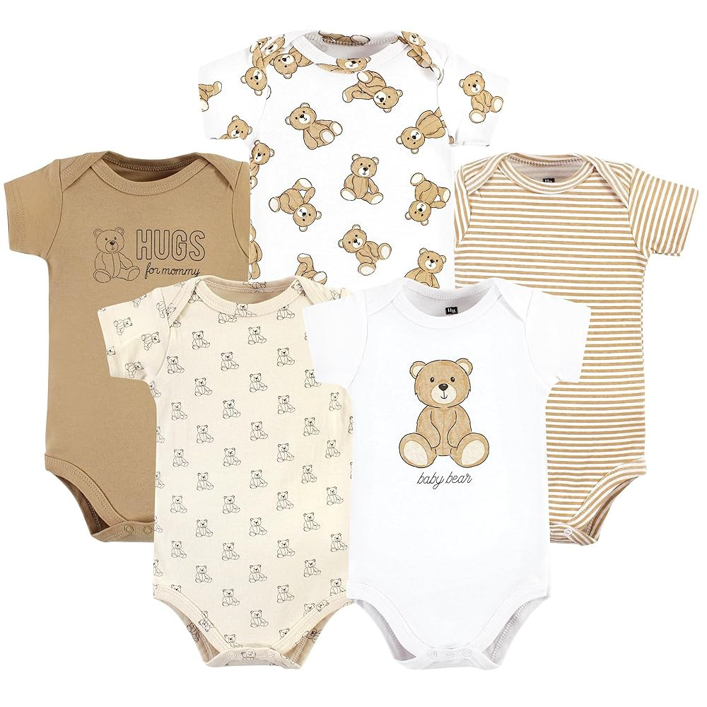 Hudson Baby Unisex Baby Cotton Bodysuits 5-pack | Amazon (US)