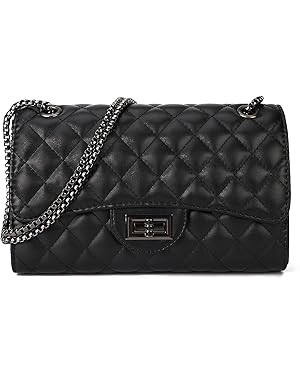 Gladdon Quilted Crossbody Purse for Women Trendy Ladies Shoulder Bag with Chain Designer Purses | Amazon (US)