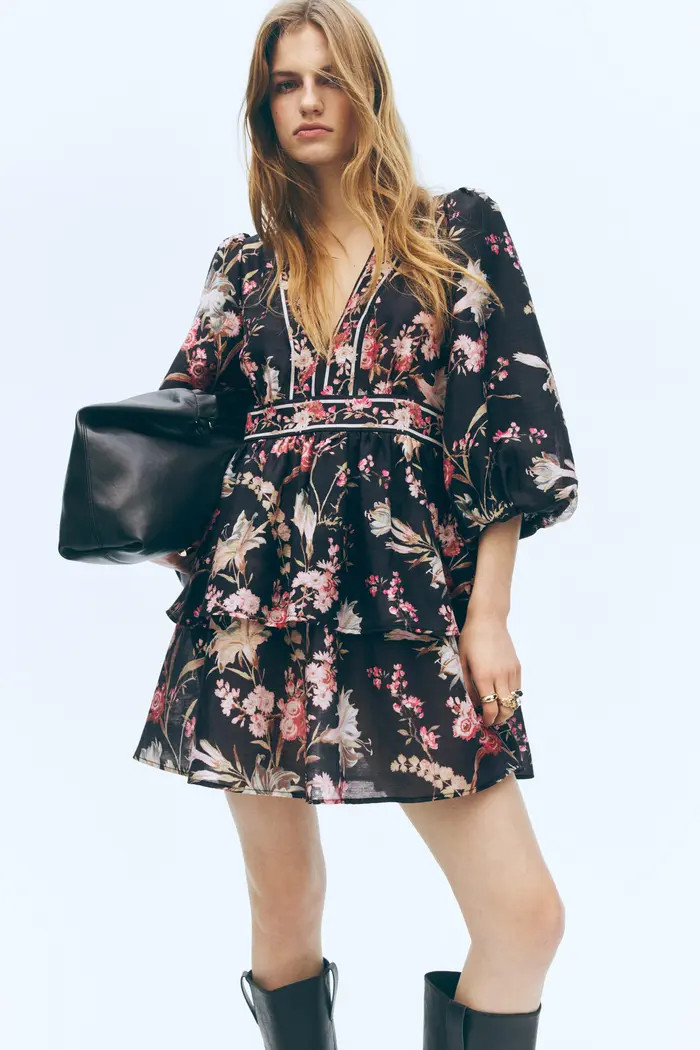 H&M Linen-blend dress | Nordstrom | Nordstrom