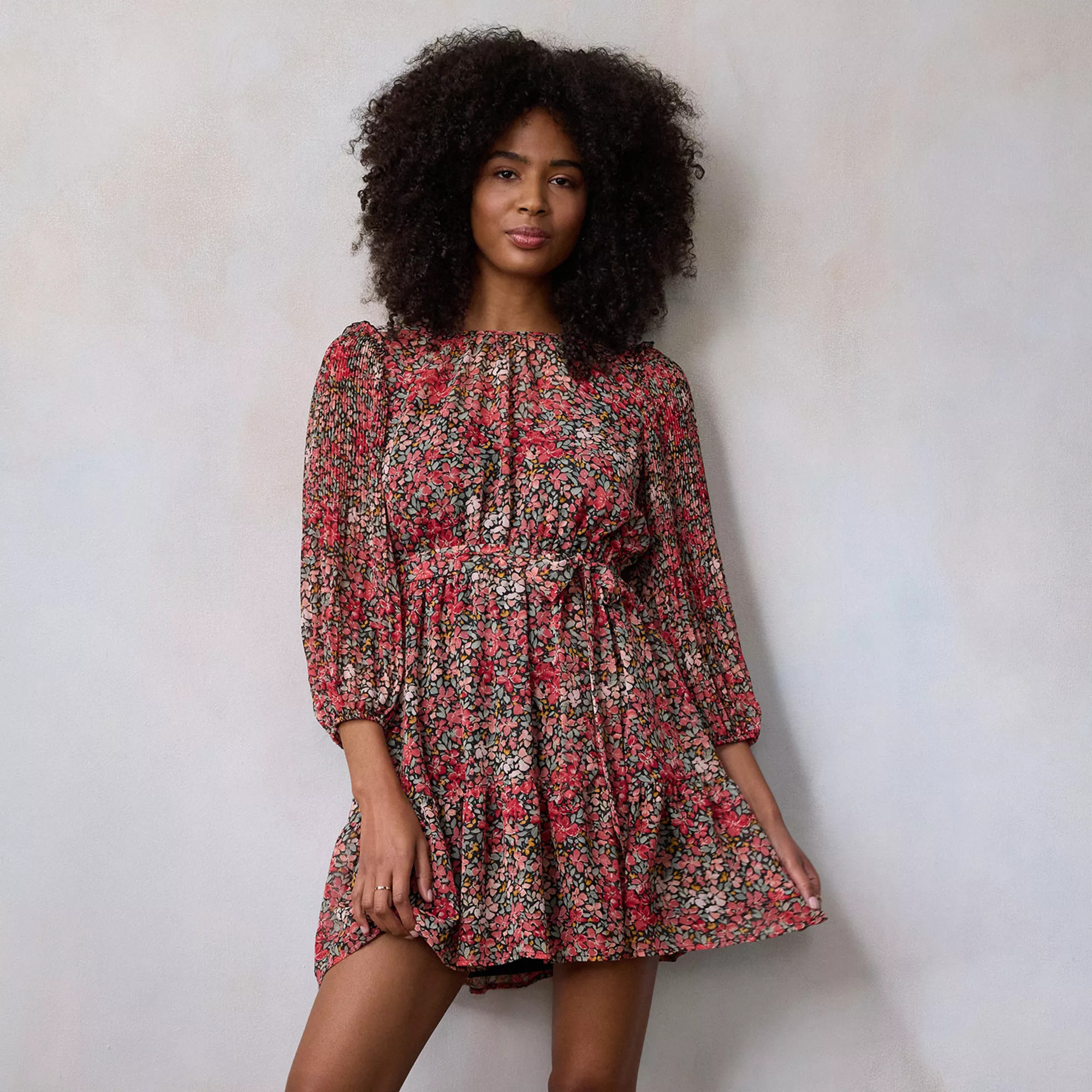 Women's LC Lauren Conrad Pleated Sleeve Mini Dress | Kohl's