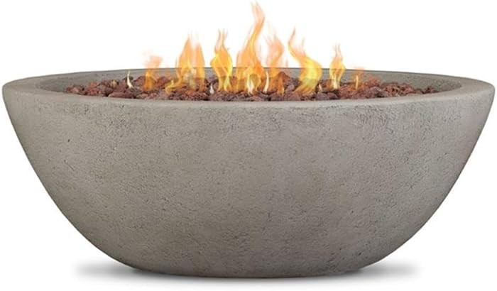 Real Flame Riverside 36" Round Propane or Natural Gas Fire Pit, Stainless Steel Burners, Natural ... | Amazon (US)