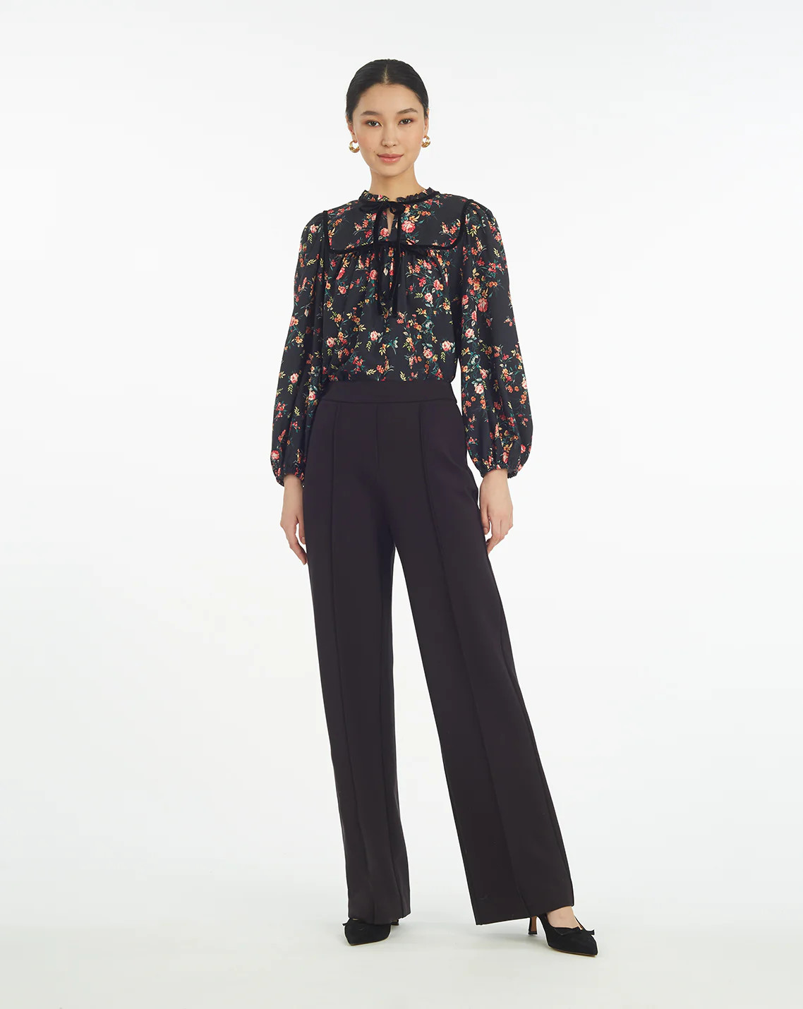 Long-Sleeve Top in Garden Rose | Draper James (US)