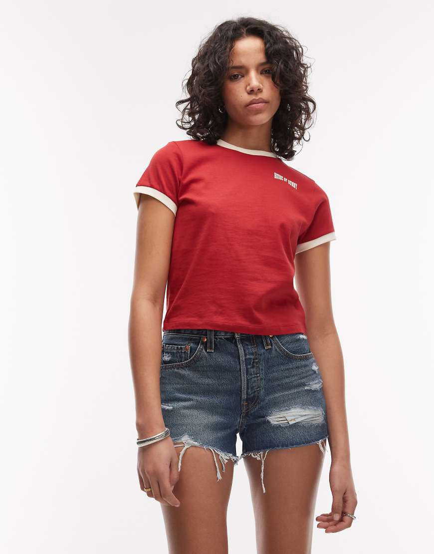Levi's 501 original shorts with rips in dark blue | ASOS (Global)