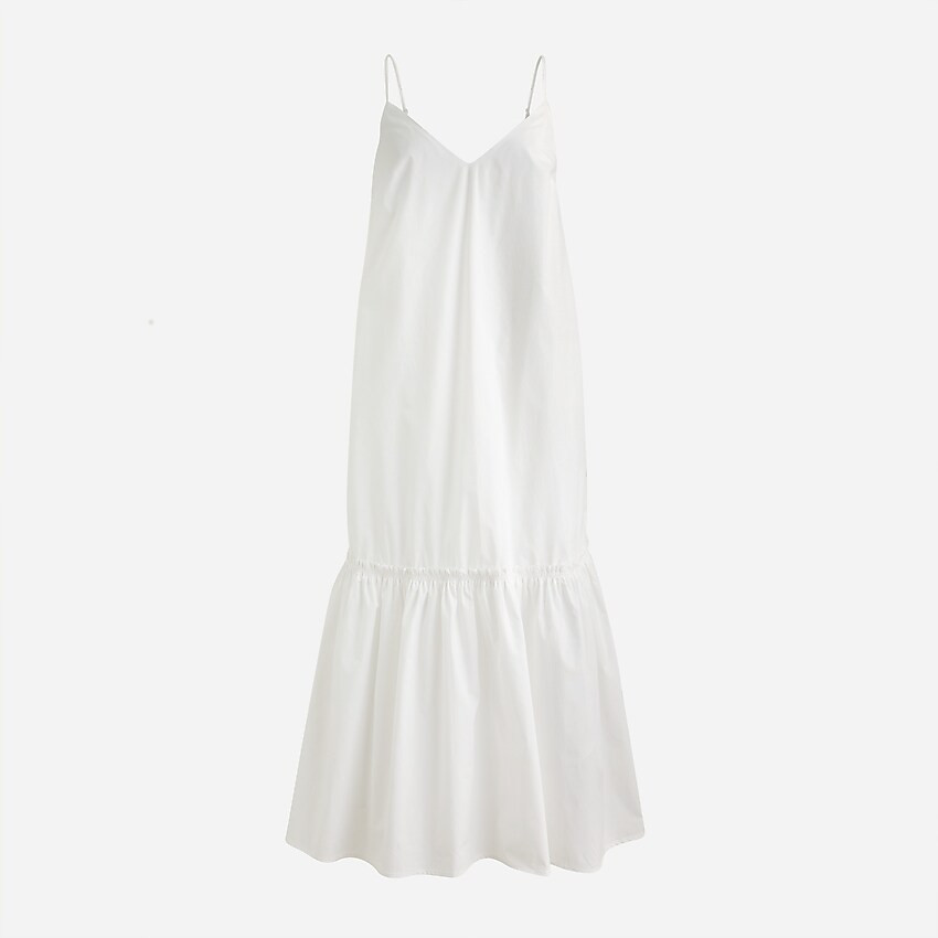 Tiered cotton poplin dress | J. Crew US