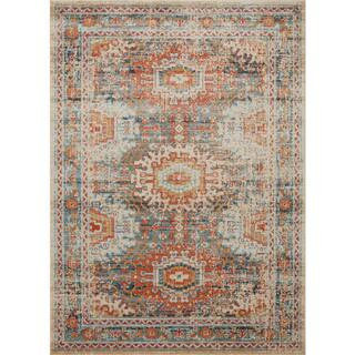 Jocelyn Mist/Multi 9 ft. 6 in. x 12 ft. 6 in. Transitional 100% Polypropylene Pile Area Rug | The Home Depot