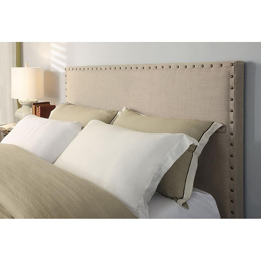 Modus Furniture Geneva Toast California King Linen Upholstered Headboard | Lowe's