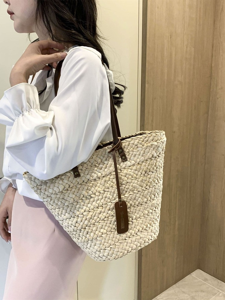 Minimalist Straw Bag Medium For Beach | SHEIN
